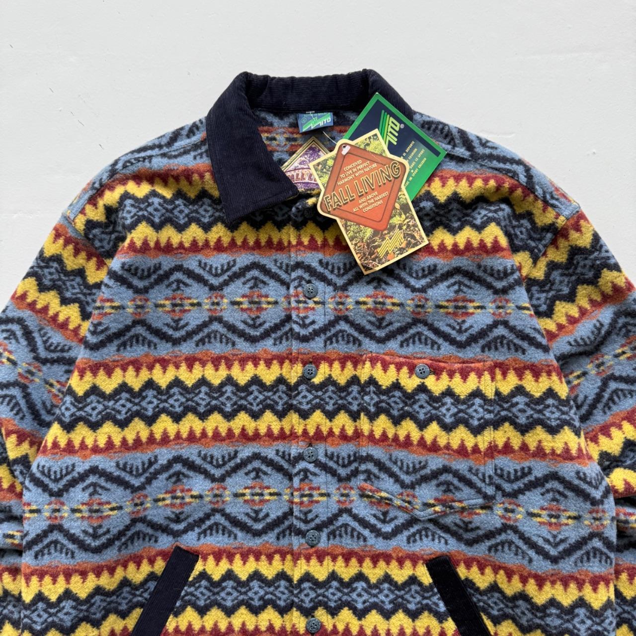 Geometric Pattern Mito 90’s Deadstock Over Shirt - XL