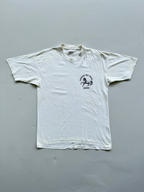 Yellow Haras Du Parc 90's Vintage SingleHorse Graphic T-Shirt - Medium