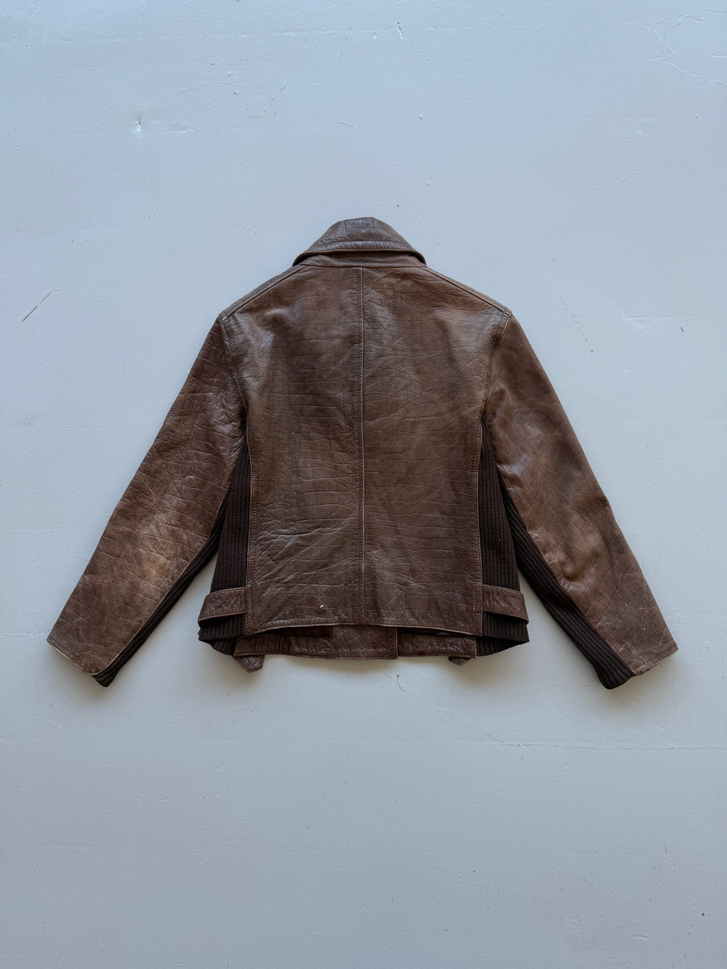 Brown Tommy Hilfiger Y2K Women's Vintage Leather Jacket - Small 8/10