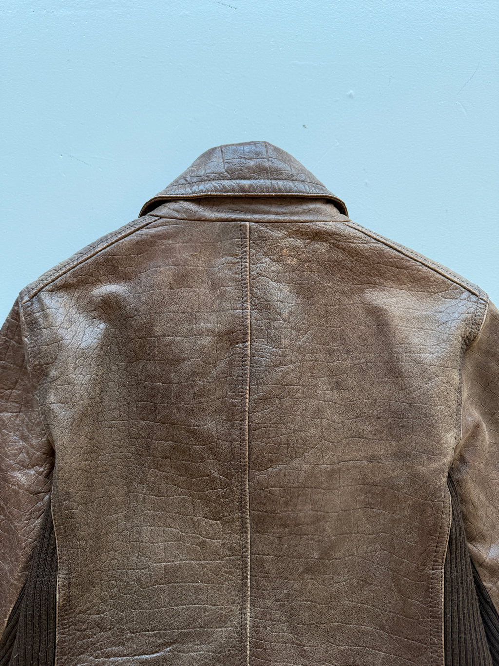 Brown Tommy Hilfiger Y2K Women's Vintage Leather Jacket - Small 8/10