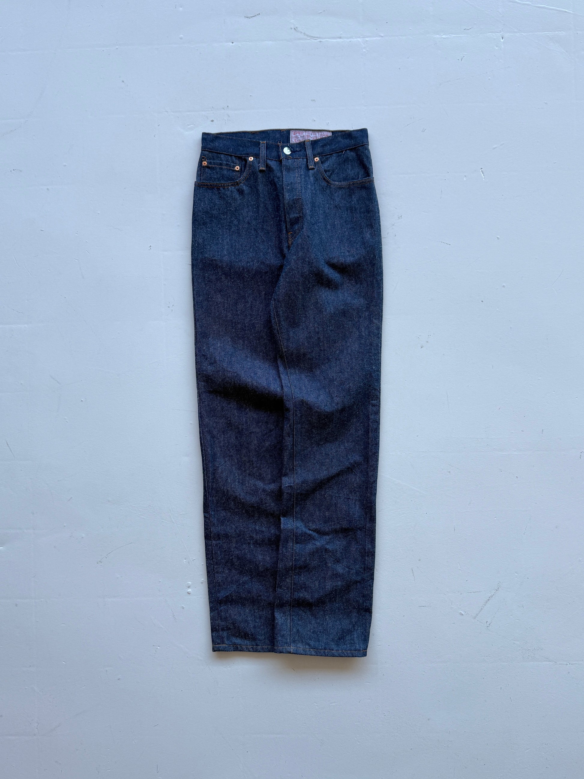 Blue Levi's 501 Denim Straight Leg 80's Vintage Jeans - 30” x 35”