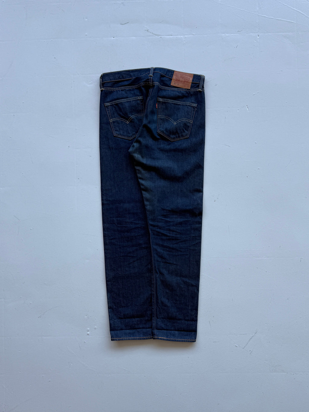 Blue Levi's 501 Denim Straight Leg 00's Vintage Jeans - 34” x 31”