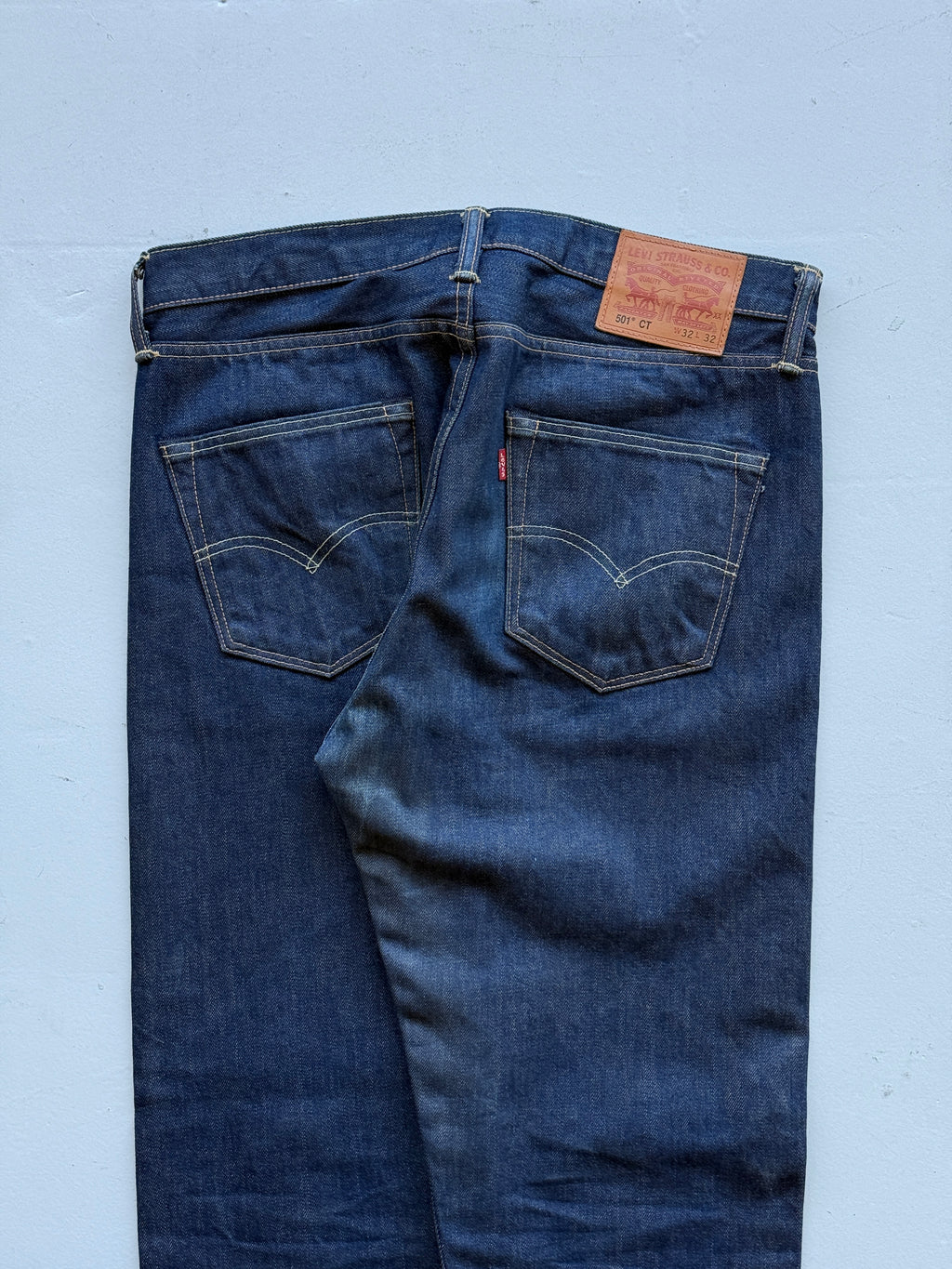 Blue Levi's 501 Denim Straight Leg 00's Vintage Jeans - 34” x 31”