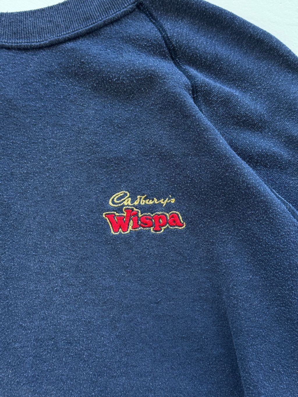 Navy Blue Cadbury Wispa 90's Vintage Graphic Sweatshirt Jumper - Medium
