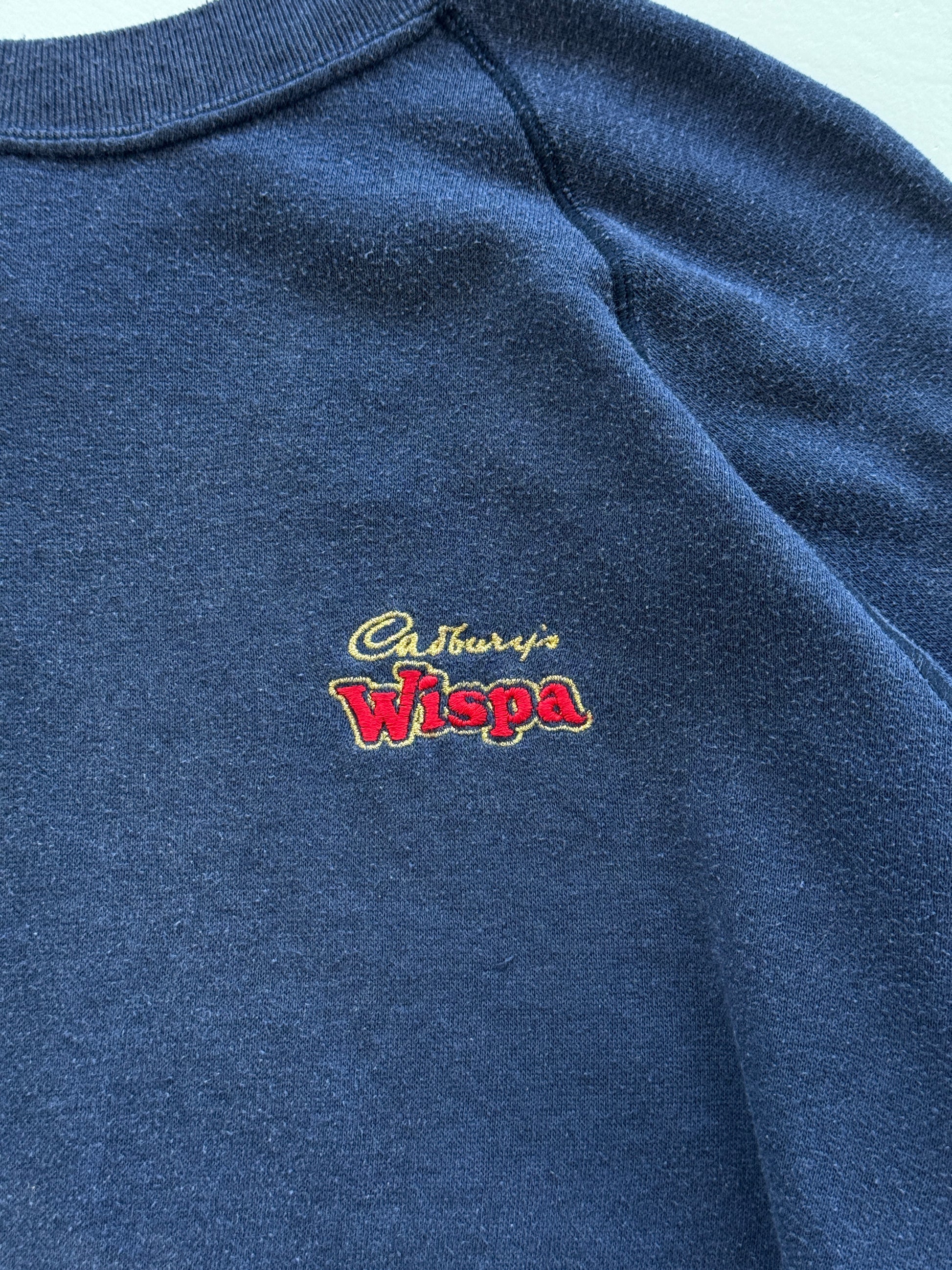 Navy Blue Cadbury Wispa 90's Vintage Graphic Sweatshirt Jumper - Medium