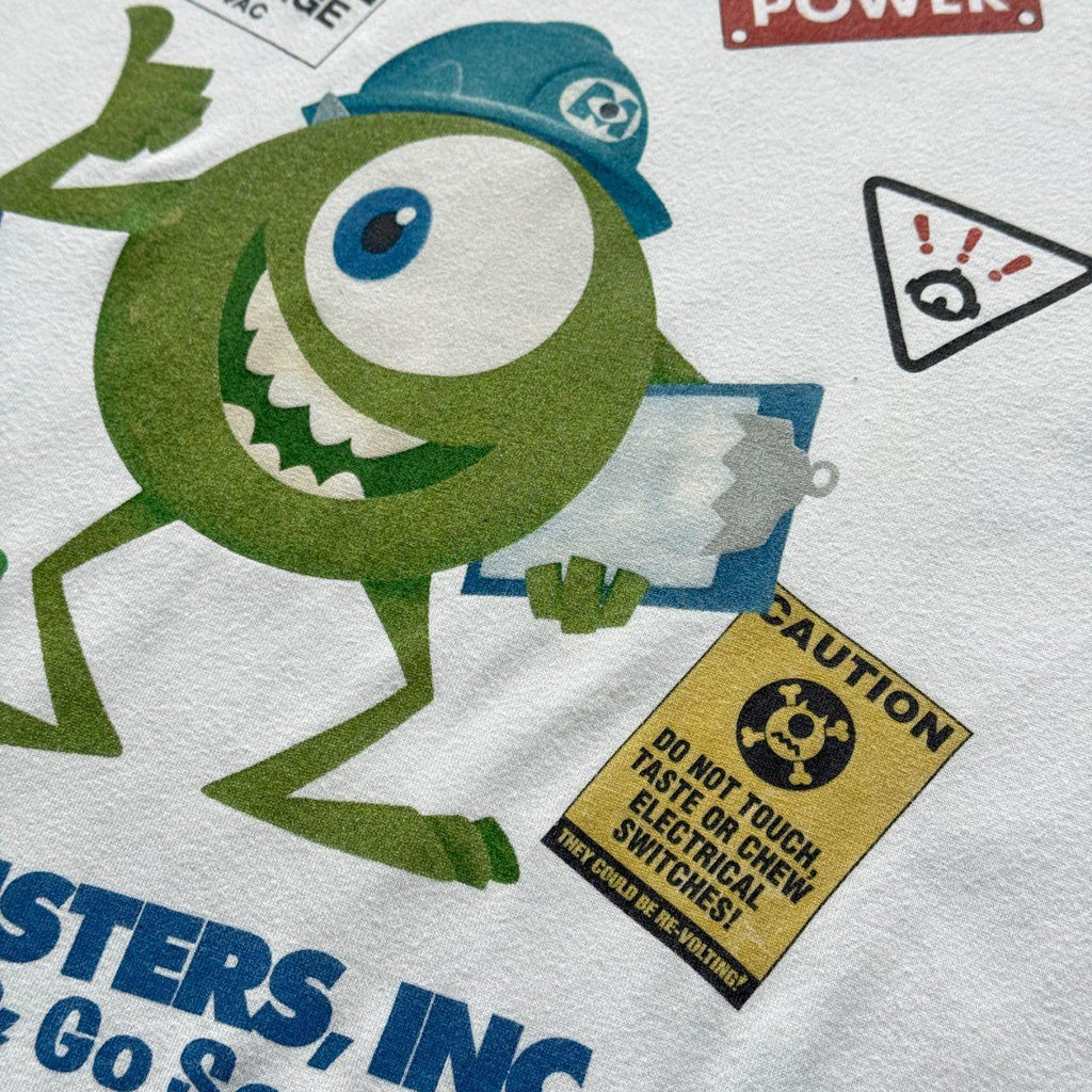 White Disneyland Tokyo Monsters Inc 00s Y2K Vintage Graphic T-Shirt - Large