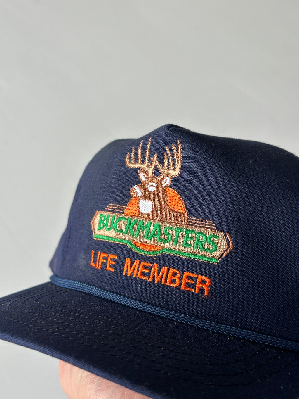 Navy Buckmasters Life Member 90's Vintage SnapBack Cap