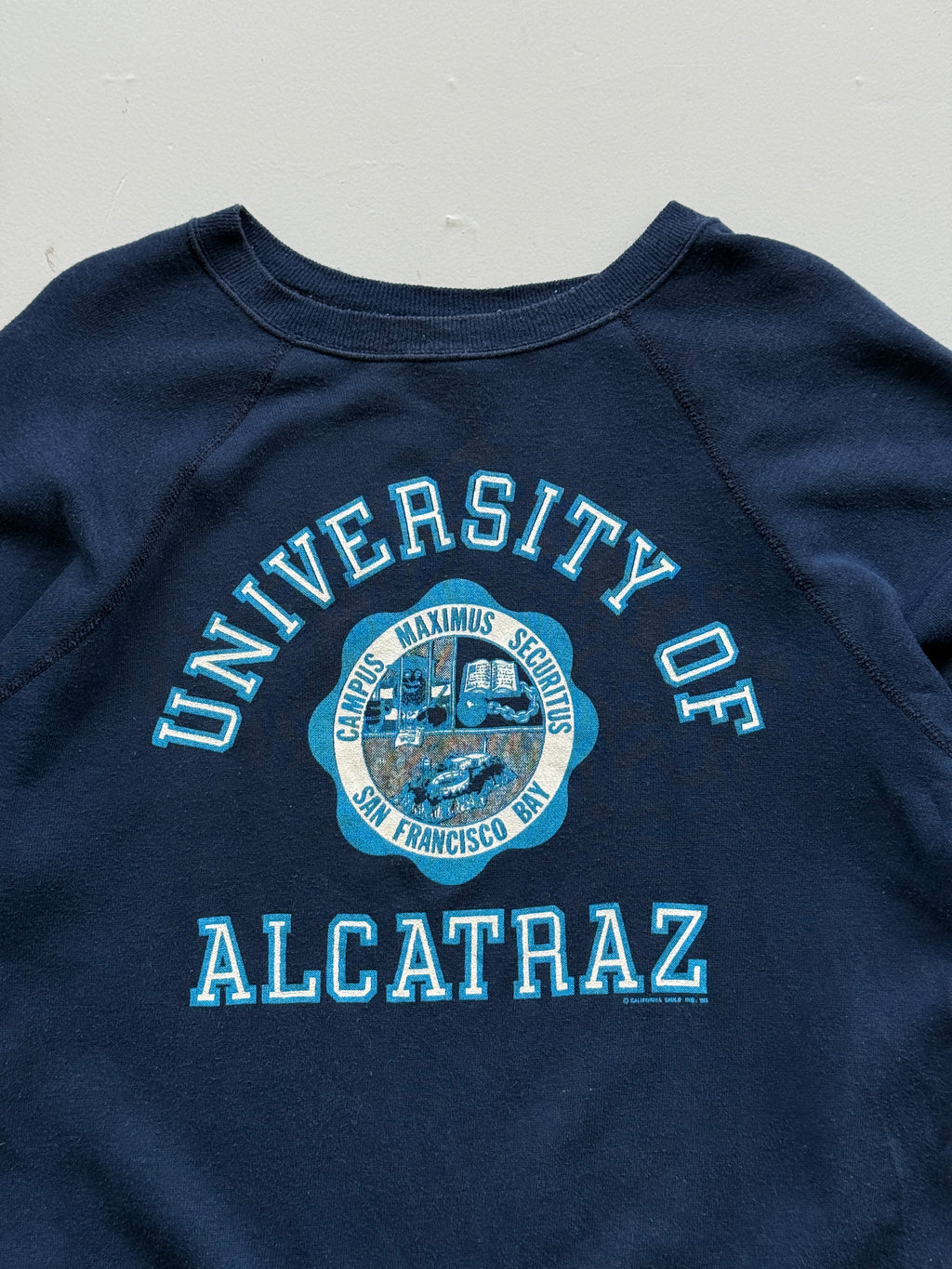 University of Alcatraz Made in USA 80's Vintage Raglan Sweatshirt - Medium