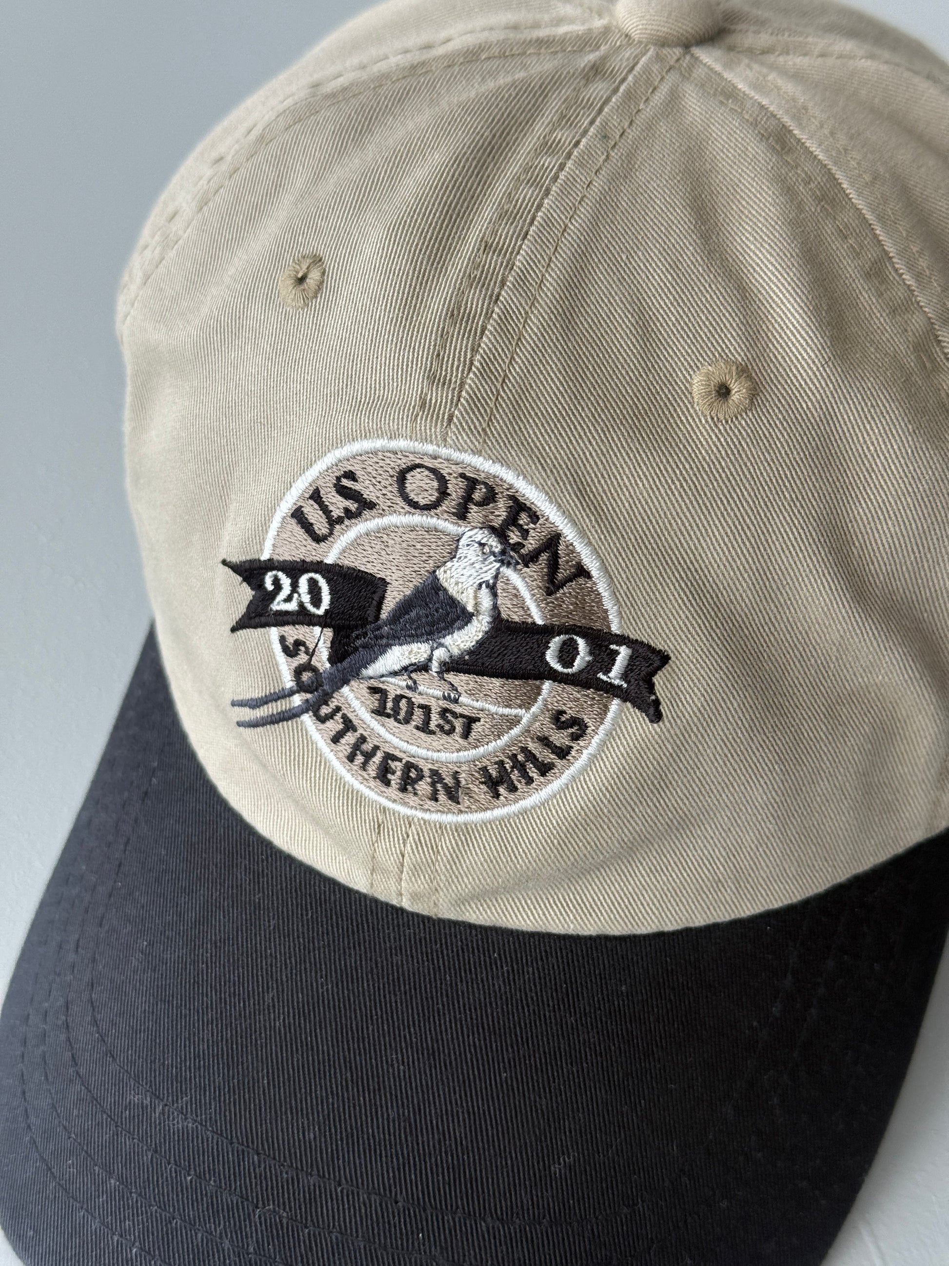 Khaki / Black US Open Golf 2001 Southern Hills Vintage Strapback Cap