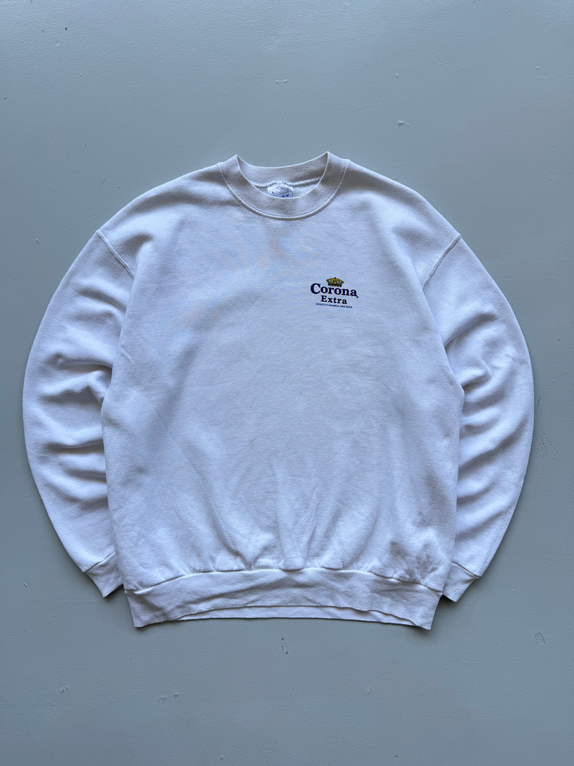 Corona Extra Coronight In The Snow 90's Vintage Graphic Sweatshirt - Medium