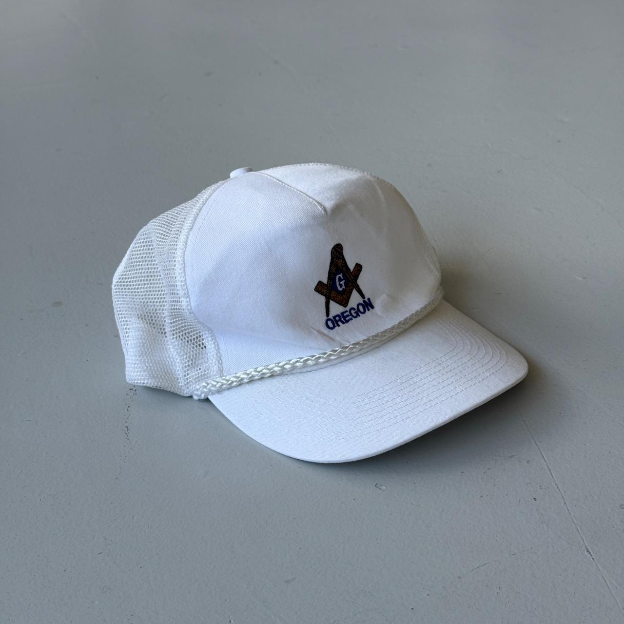 White Oregon Vintage Mesh SnapBack Trucker Cap
