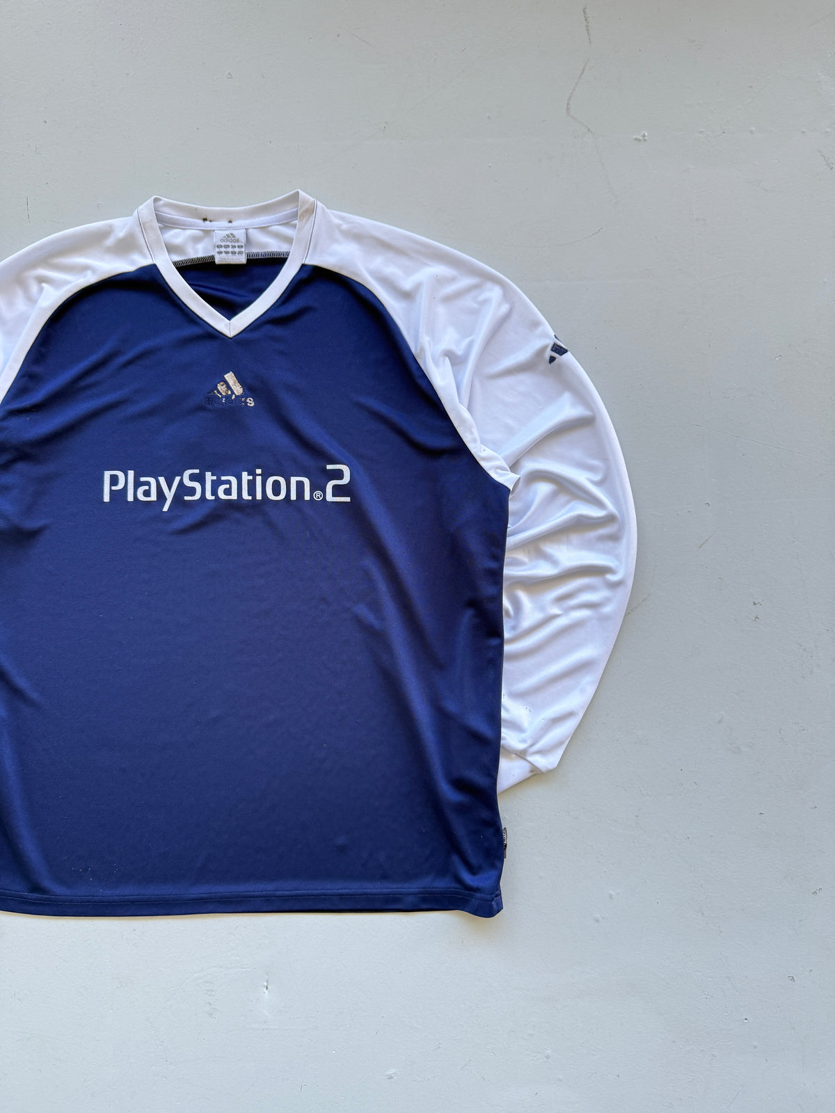 Adidas PlayStation 2 Y2K Vintage Long Sleeve Football Shirt #3 - Large