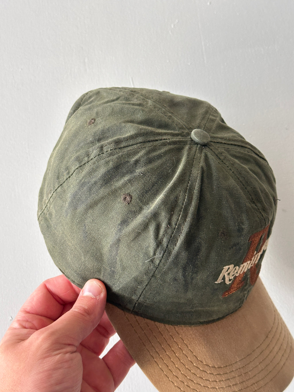 Olive / Tan Remington Firearms 90's Vintage SnapBack Trucker Cap