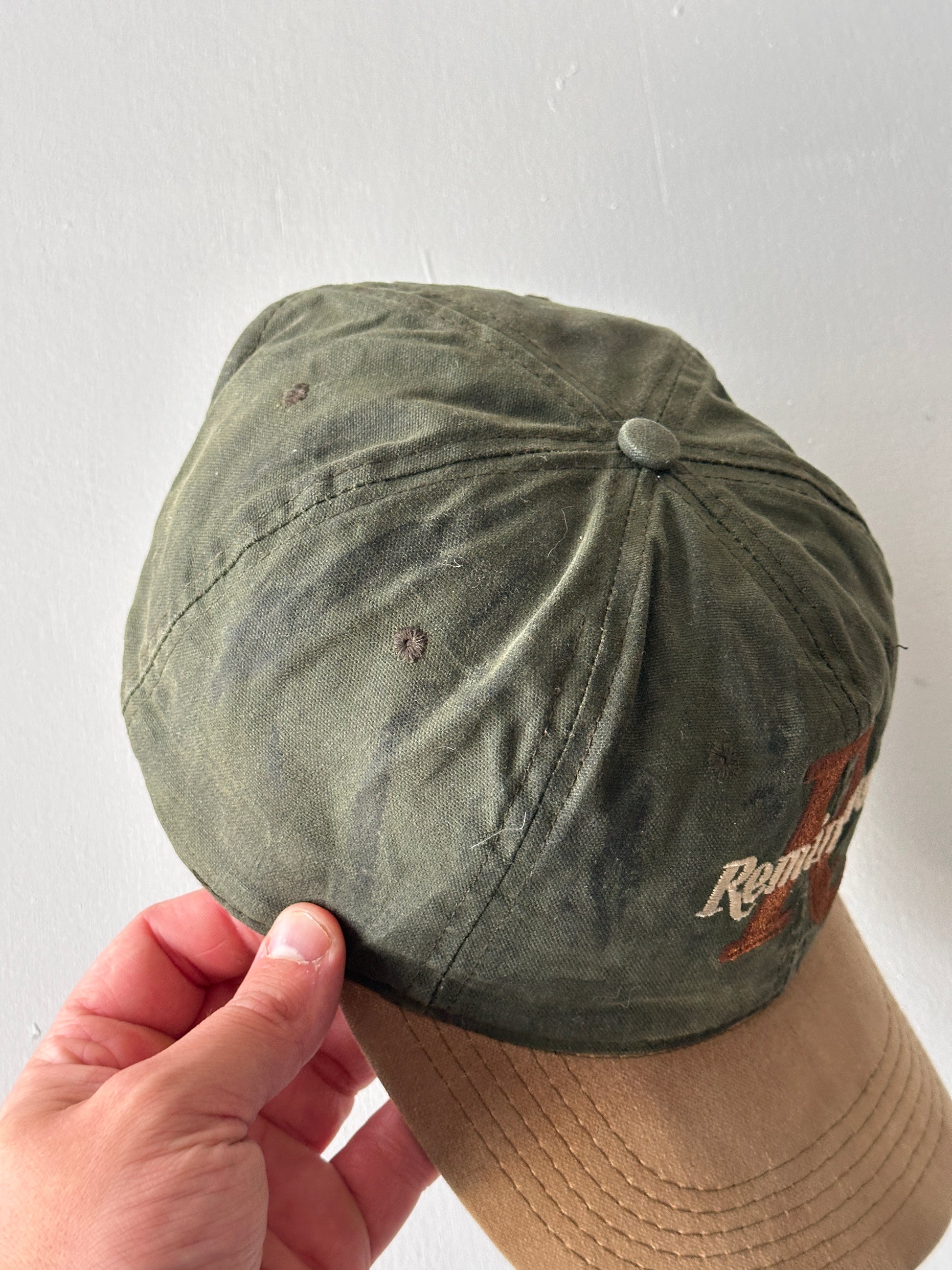 Olive / Tan Remington Firearms 90's Vintage SnapBack Trucker Cap