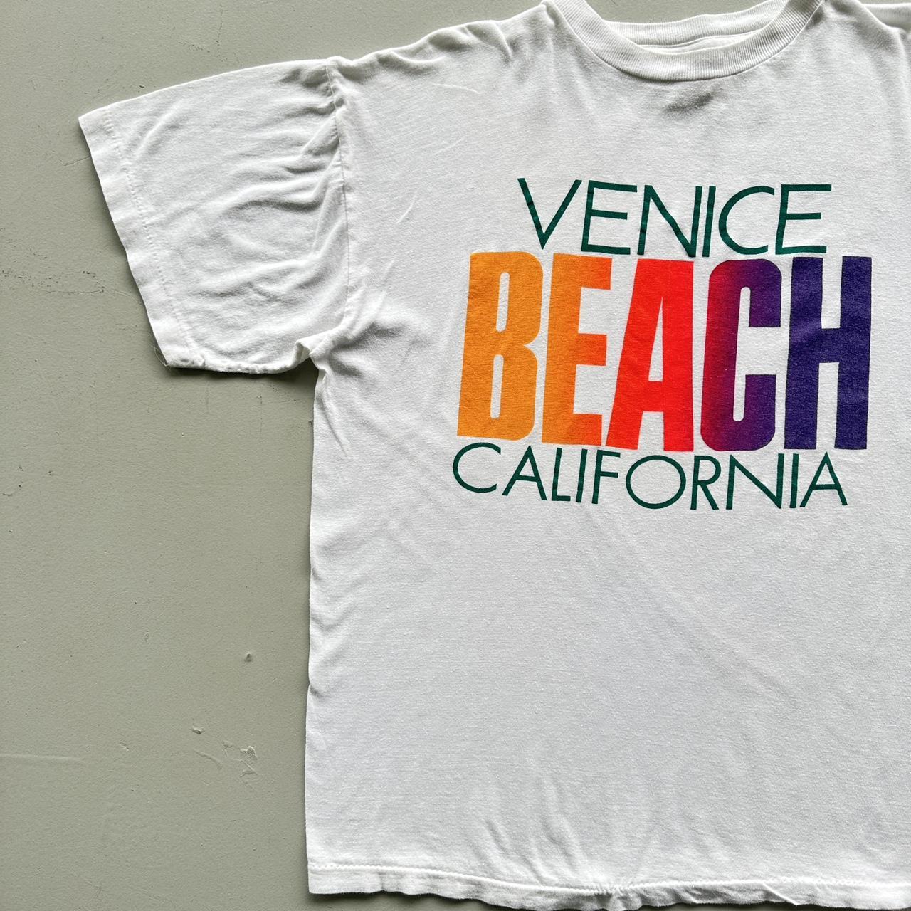 White Venice Beach California Vintage 90's T-shirt - Boxy XL