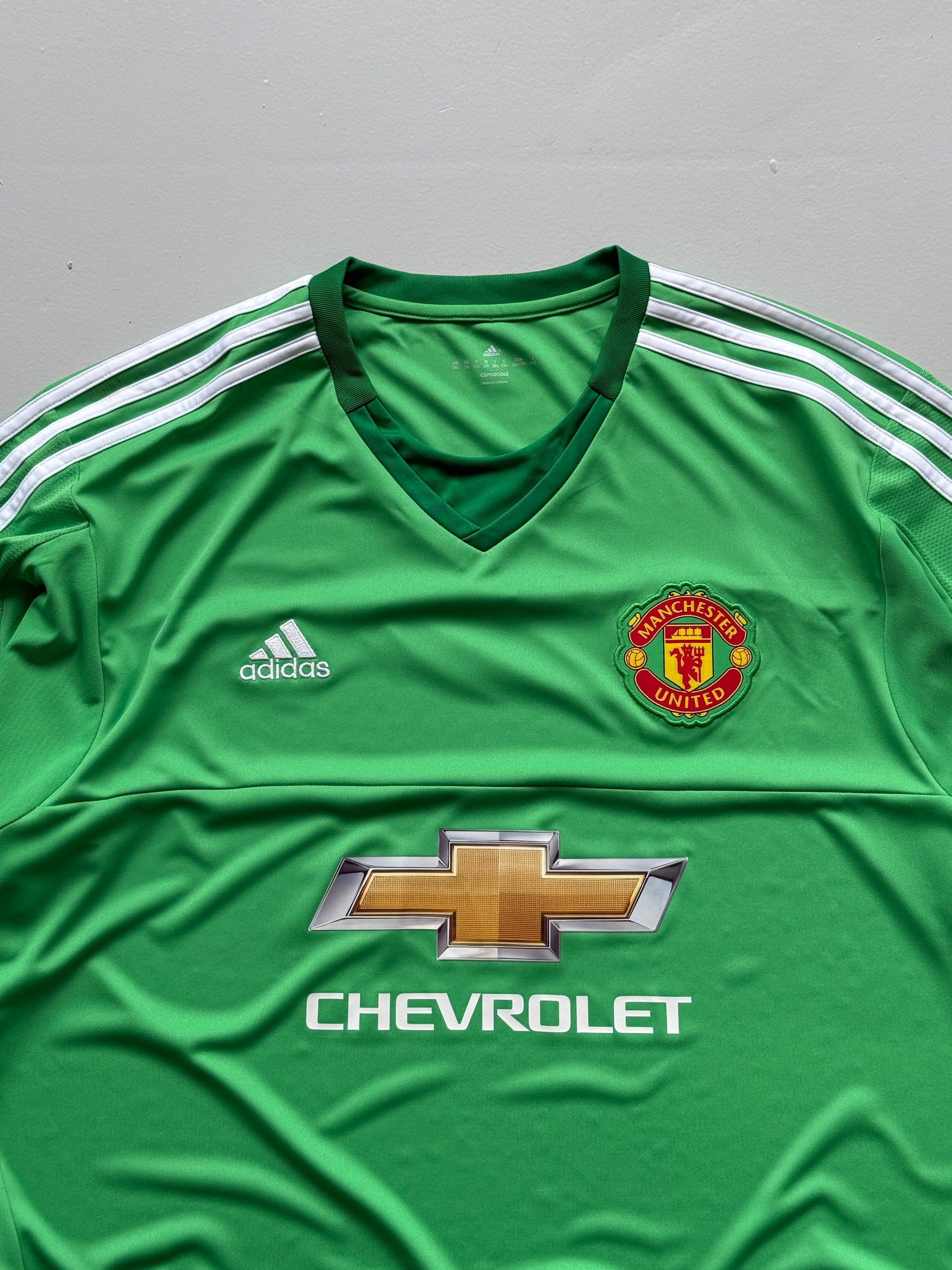 Adidas Manchester United Chevrolet 2010s Goalkeeper Football Shirt - 2XL