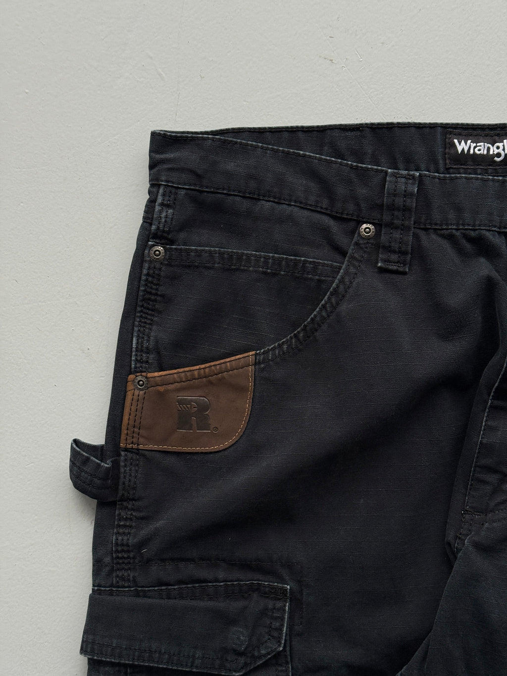 Black Wrangler 00's Vintage Canvas Carpenter Pant Trousers - W36 x L30