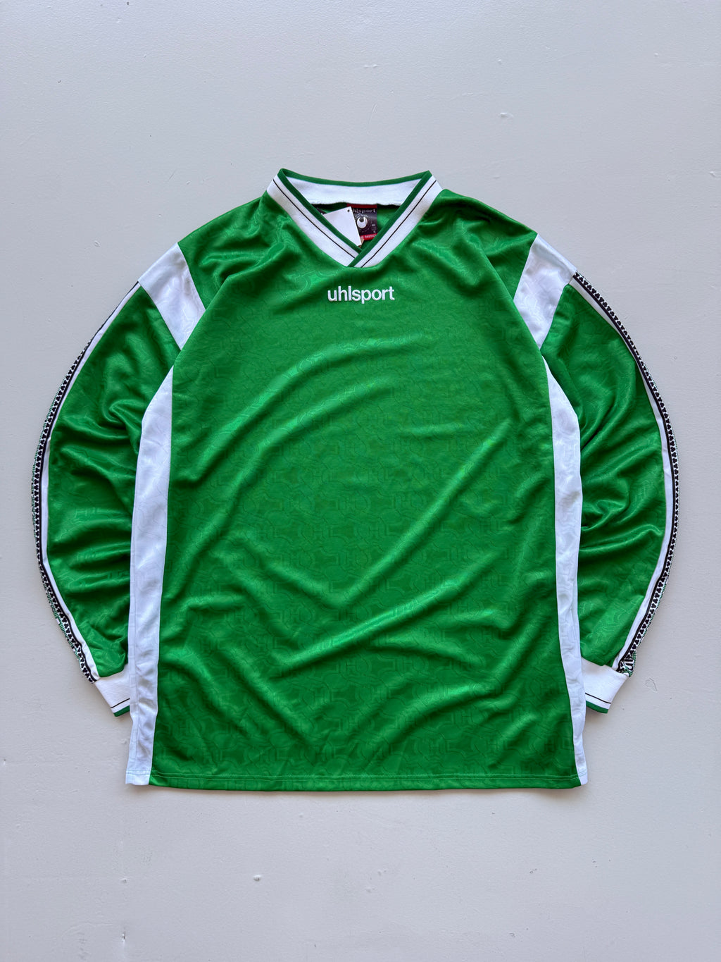 Uhlsport Green Long Sleeve 90's Vintage Goalkeeper Football Shirt - XL