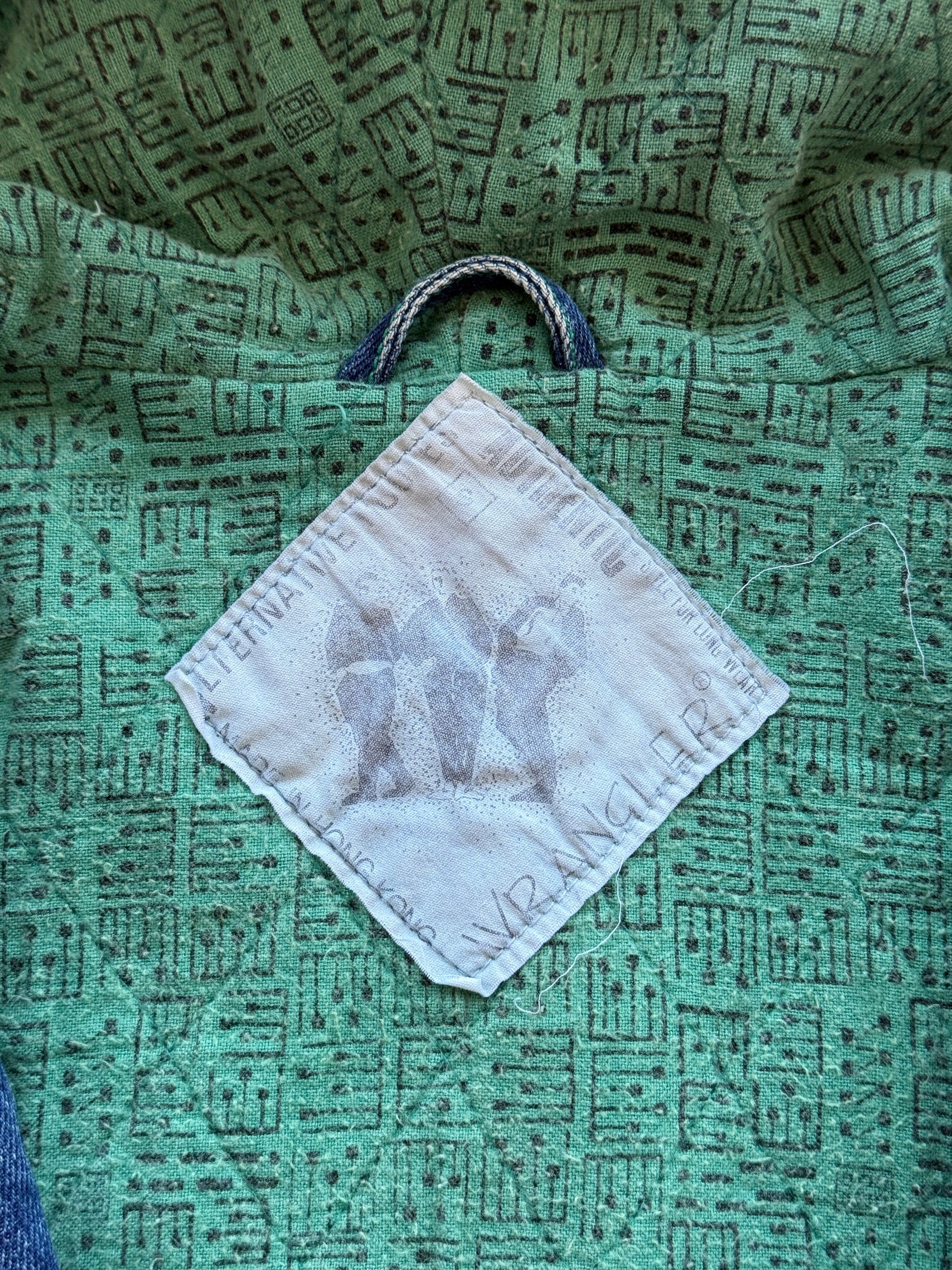 Blue Wrangler 90's Vintage Denim Parka Jacket - Medium