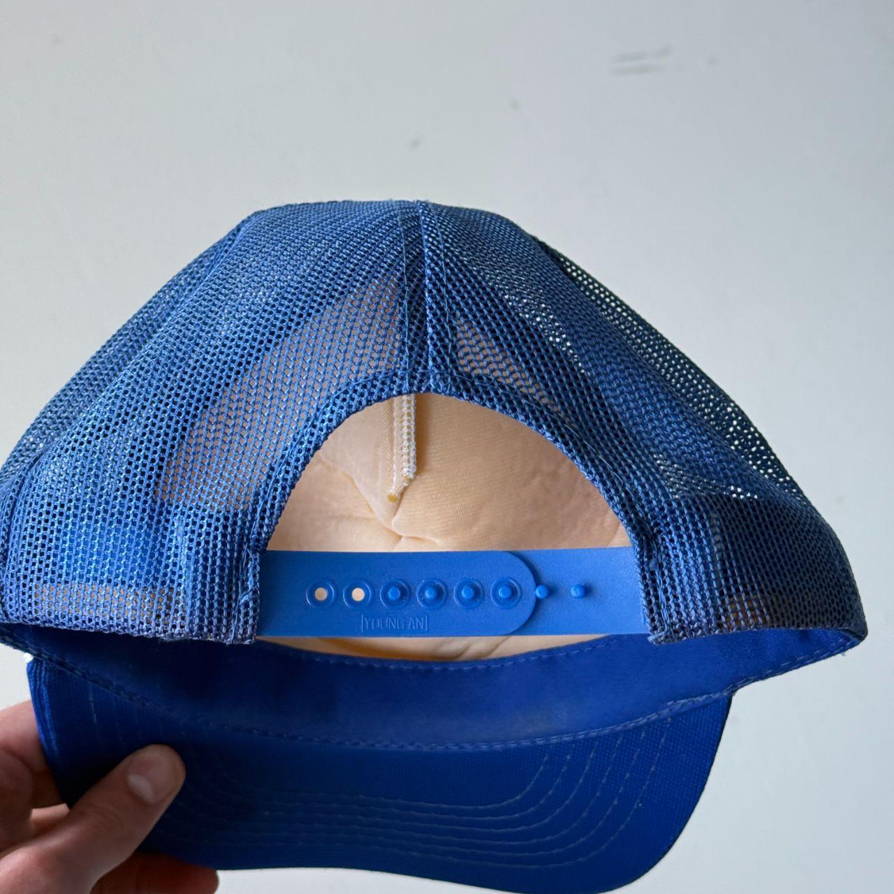 White / Blue Wall Street Warehouse Vintage Foam and Mesh SnapBack Trucker Cap