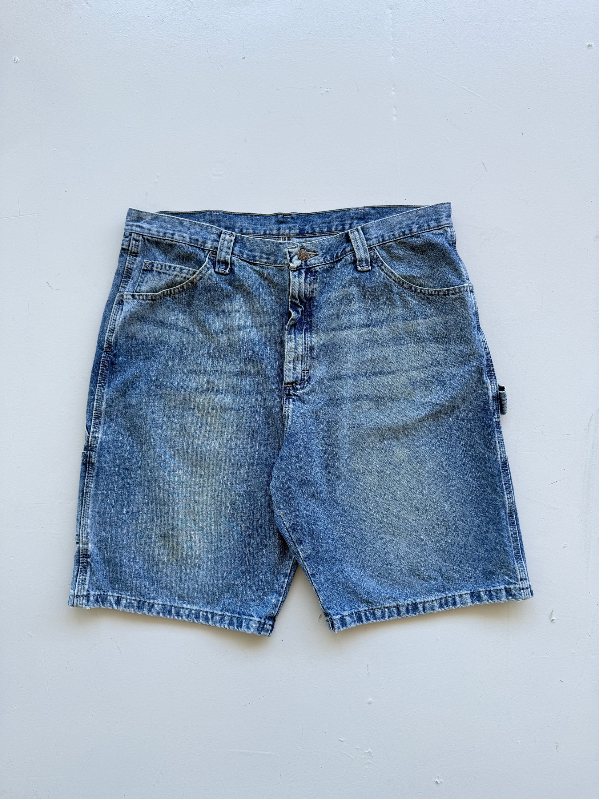 Blue Wrangler 00's Vintage Baggy Carpenter Denim Shorts SH02 - W36 x L9