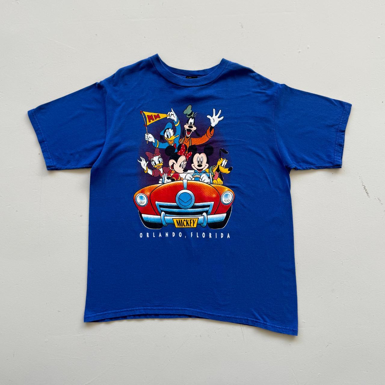 Blue Disney Orlando Florida 00s Vintage Cartoon Graphic T-Shirt - XL