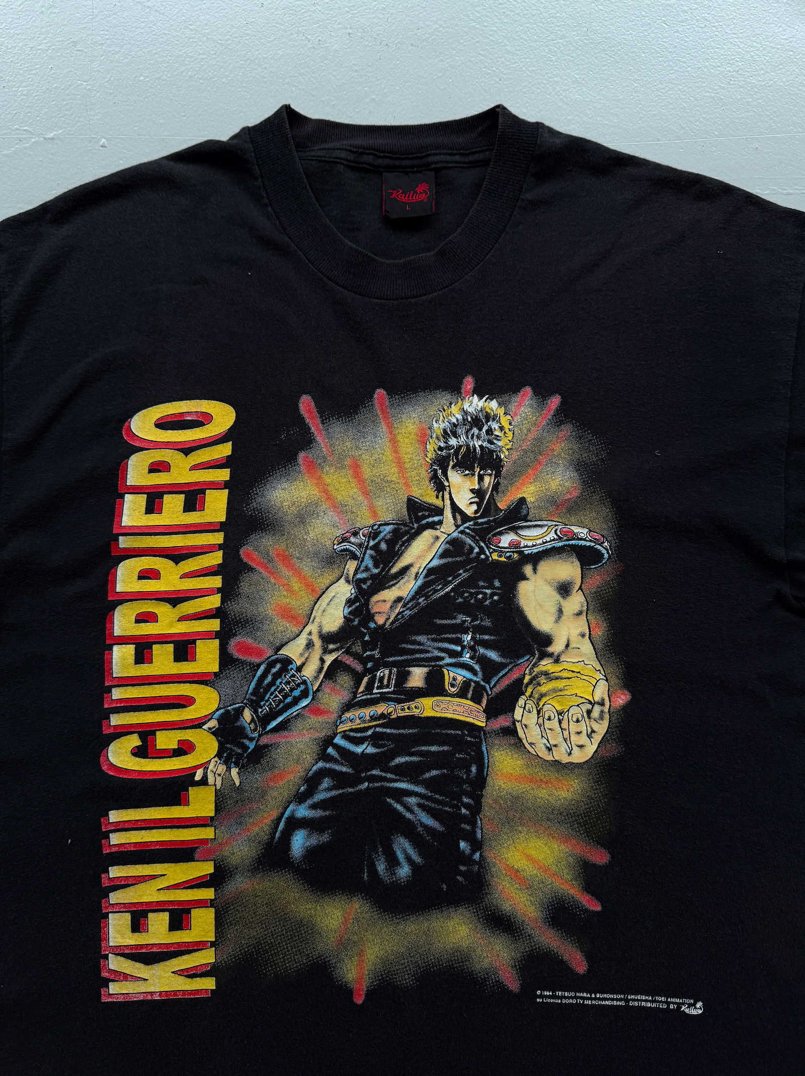 Vintage Black The Fist Of The North Star 1984 Anime Shirt - Medium/Large