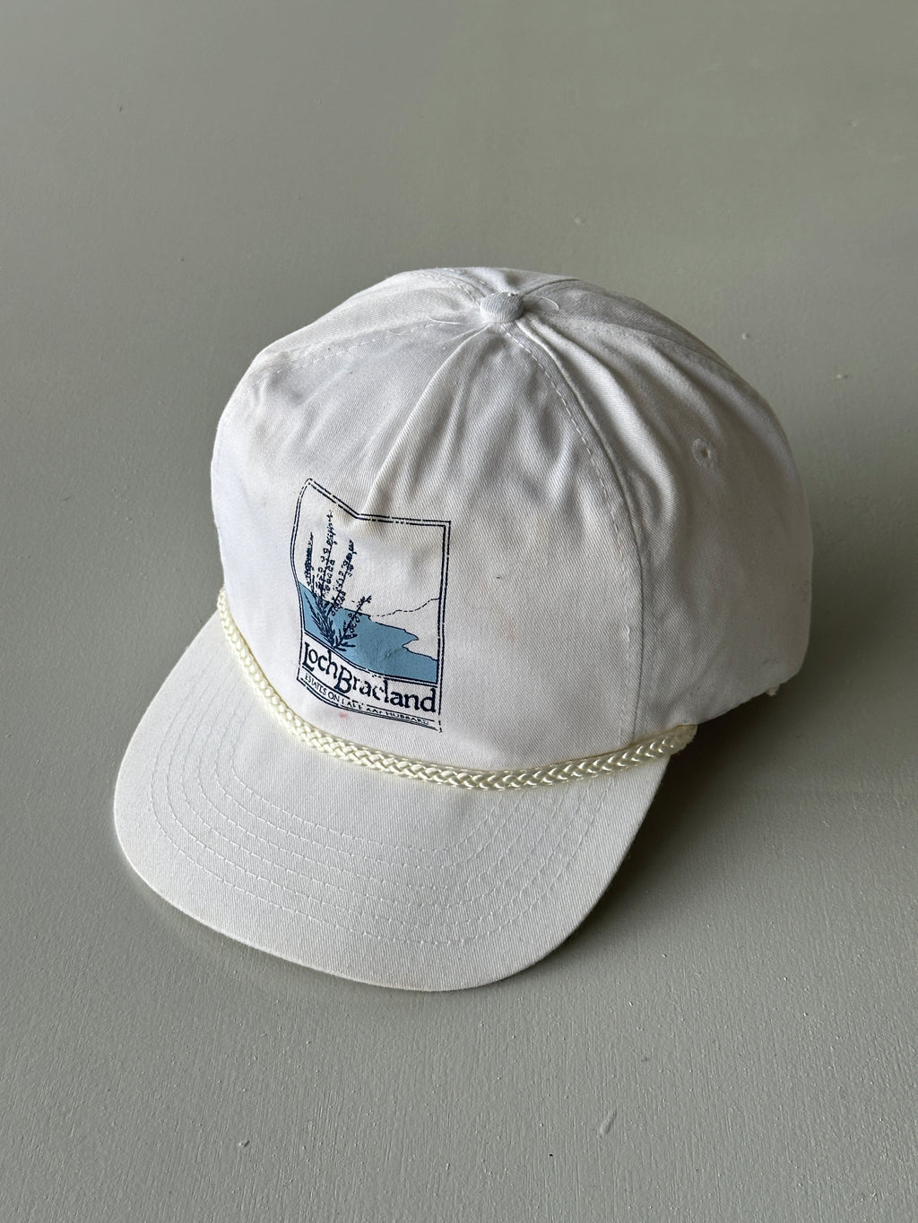 White LochBracland 90's Vintage SnapBack Trucker Cap