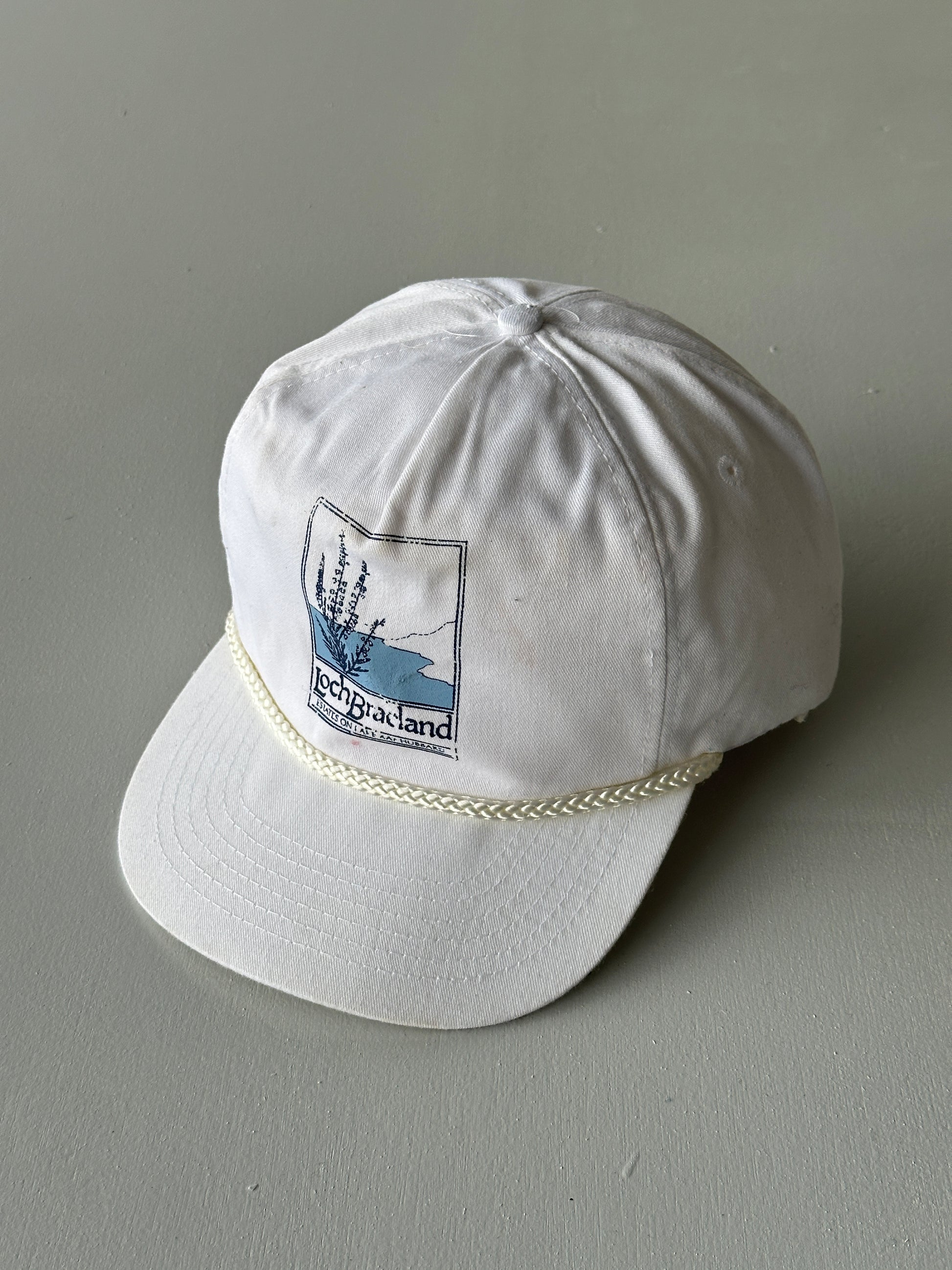White LochBracland 90's Vintage SnapBack Trucker Cap