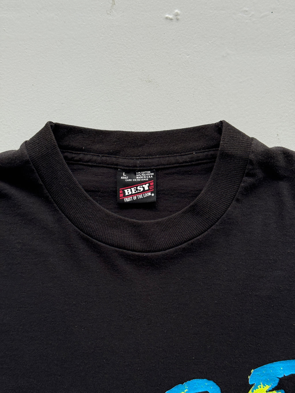 Black Dare 90's Vintage Graphic Single Stitch T-Shirt - Large
