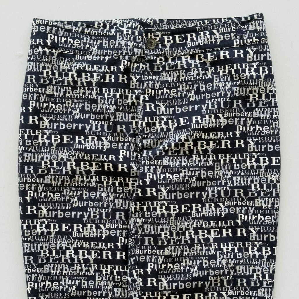 Black Burberry Cotton 90's Vintage Trousers/Capri - 31” x 30”