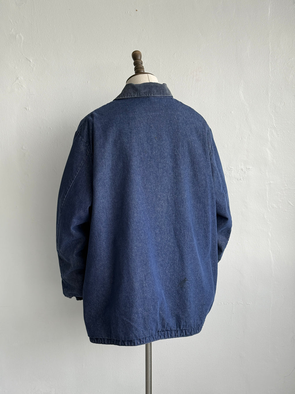 Blue Flannel Lined Denim 70's Vintage Chore Jacket - 2XL