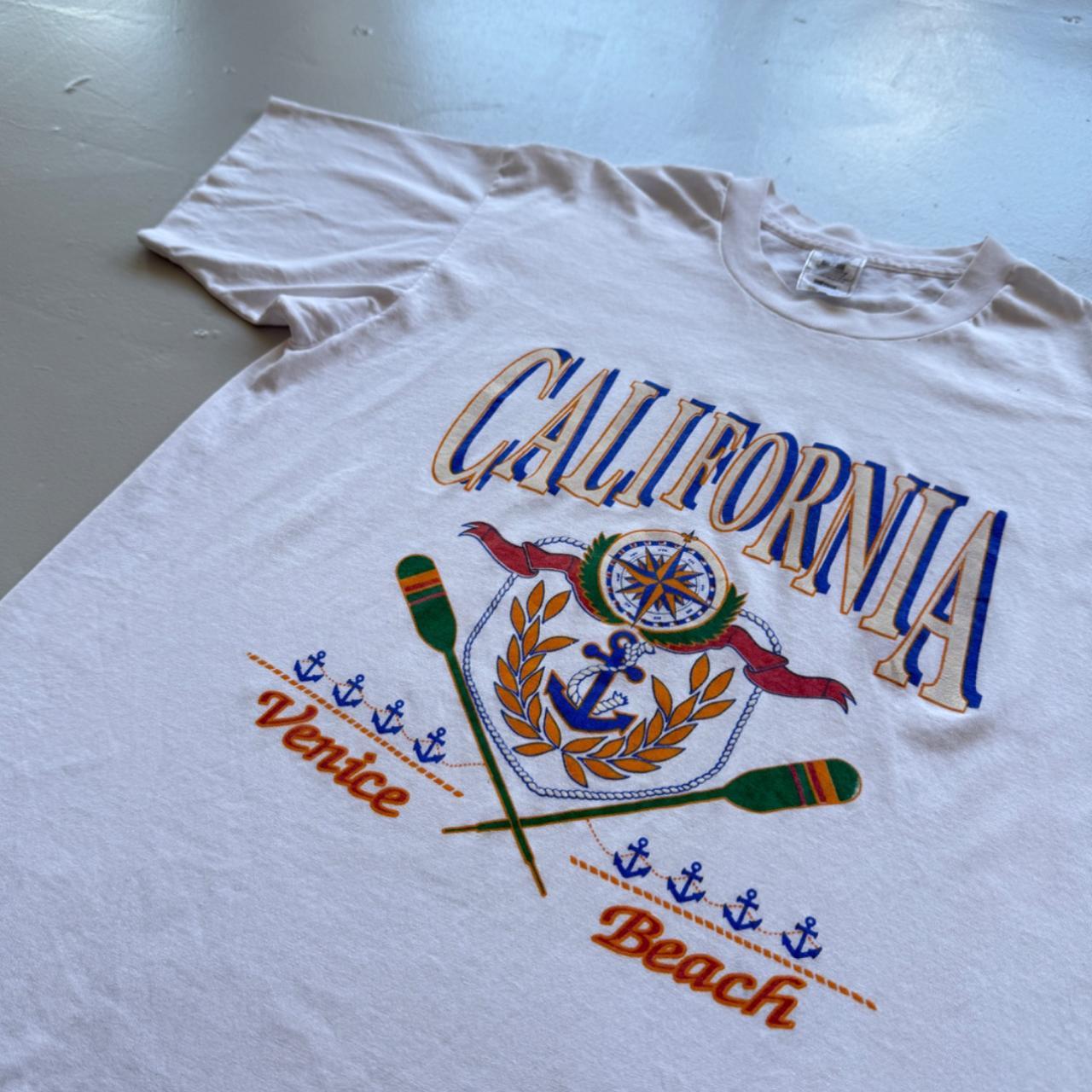White Venice Beach California Vintage 90s T-shirt - XL