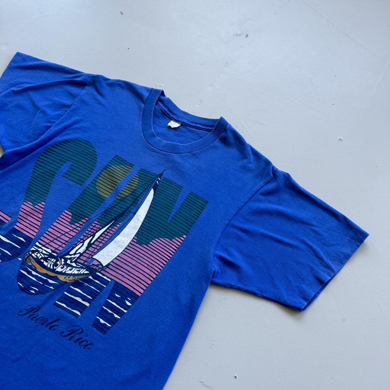 Blue SUN 90s Vintage T-shirt - Medium