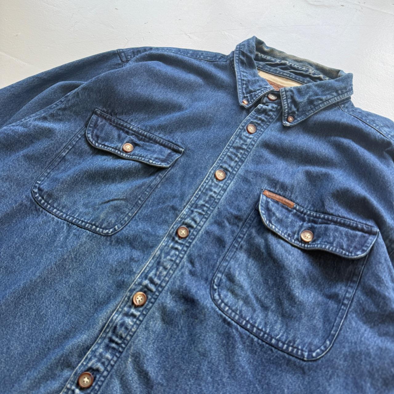 Blue North River 90’s Vintage Blanket Lined Denim Shirt - XL