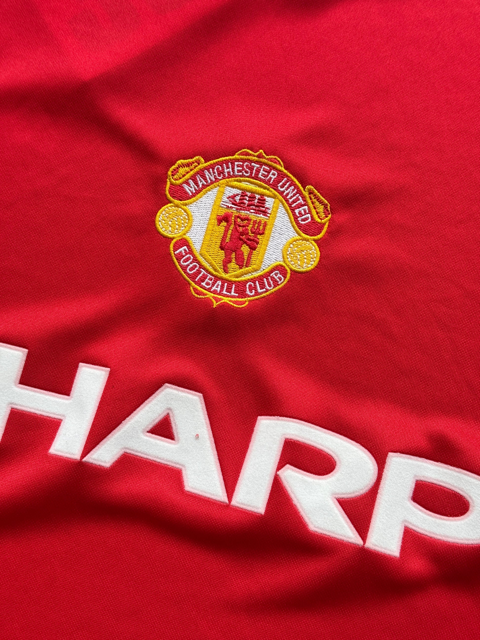 Score Draw Manchester United Sharp Retro Football Shirt - 2XL