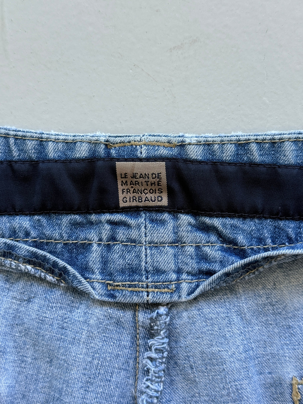 Light Blue Le Jean De Marithe Francois Girbaud 90's Vintage Cargo Shorts - W36