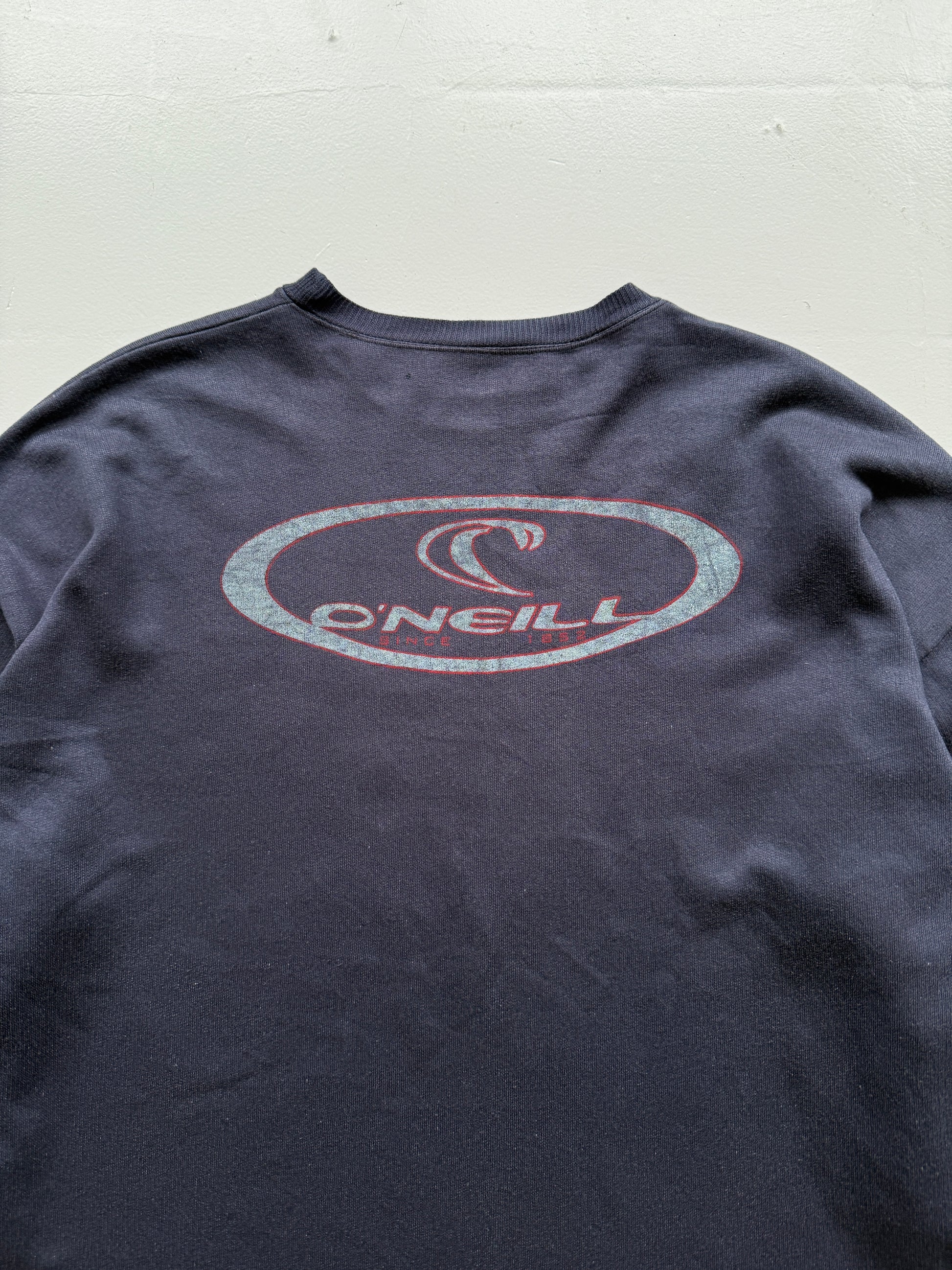 Navy Blue O'Neill 90's Vintage Surfer Graphic Sweatshirt Jumper - Large