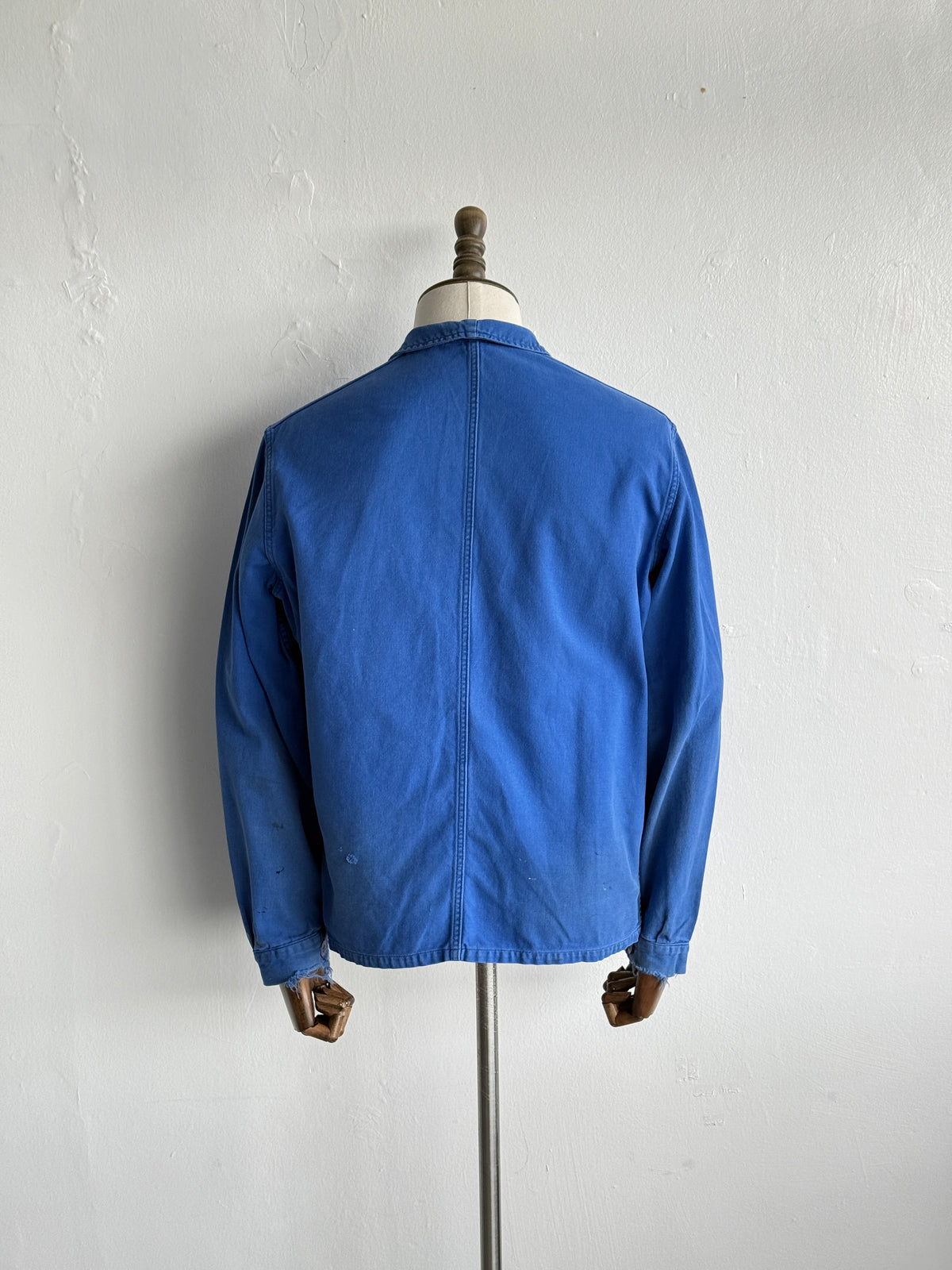 Thrashed Blue Adolphe Lafont 70's Vintage Workwear Chore Jacket CH522 - Small