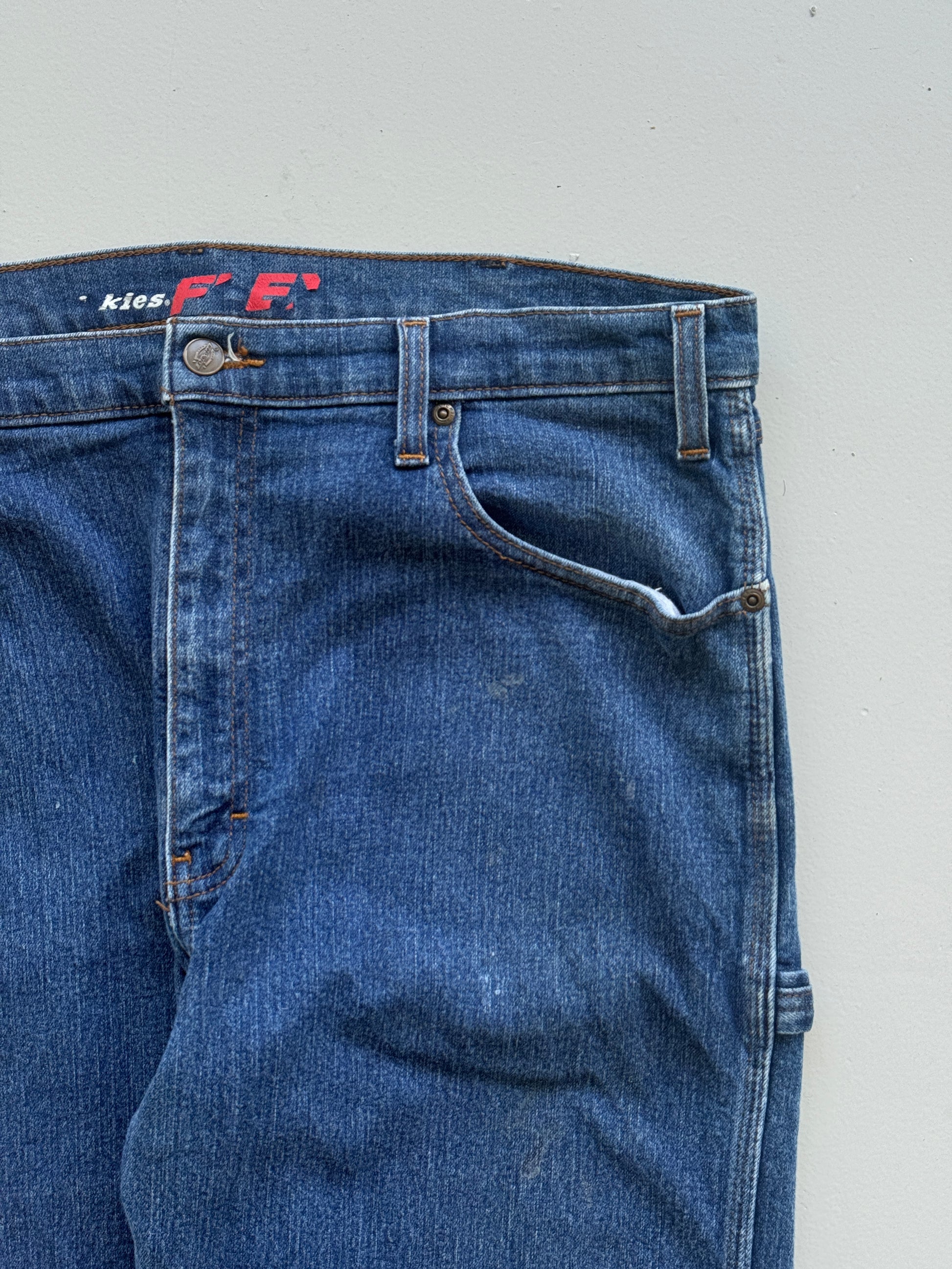 Blue Dickies 00's Vintage Relaxed Fit Carpenter Jeans - W38 x L32