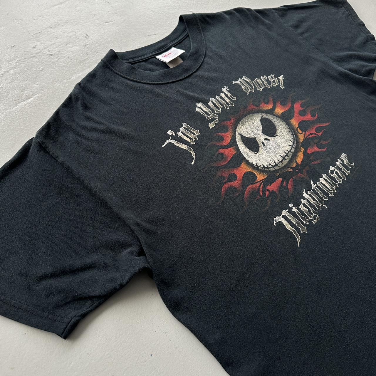 Black Nightmare Before Christmas 00s Vintage Graphic T-Shirt - XL