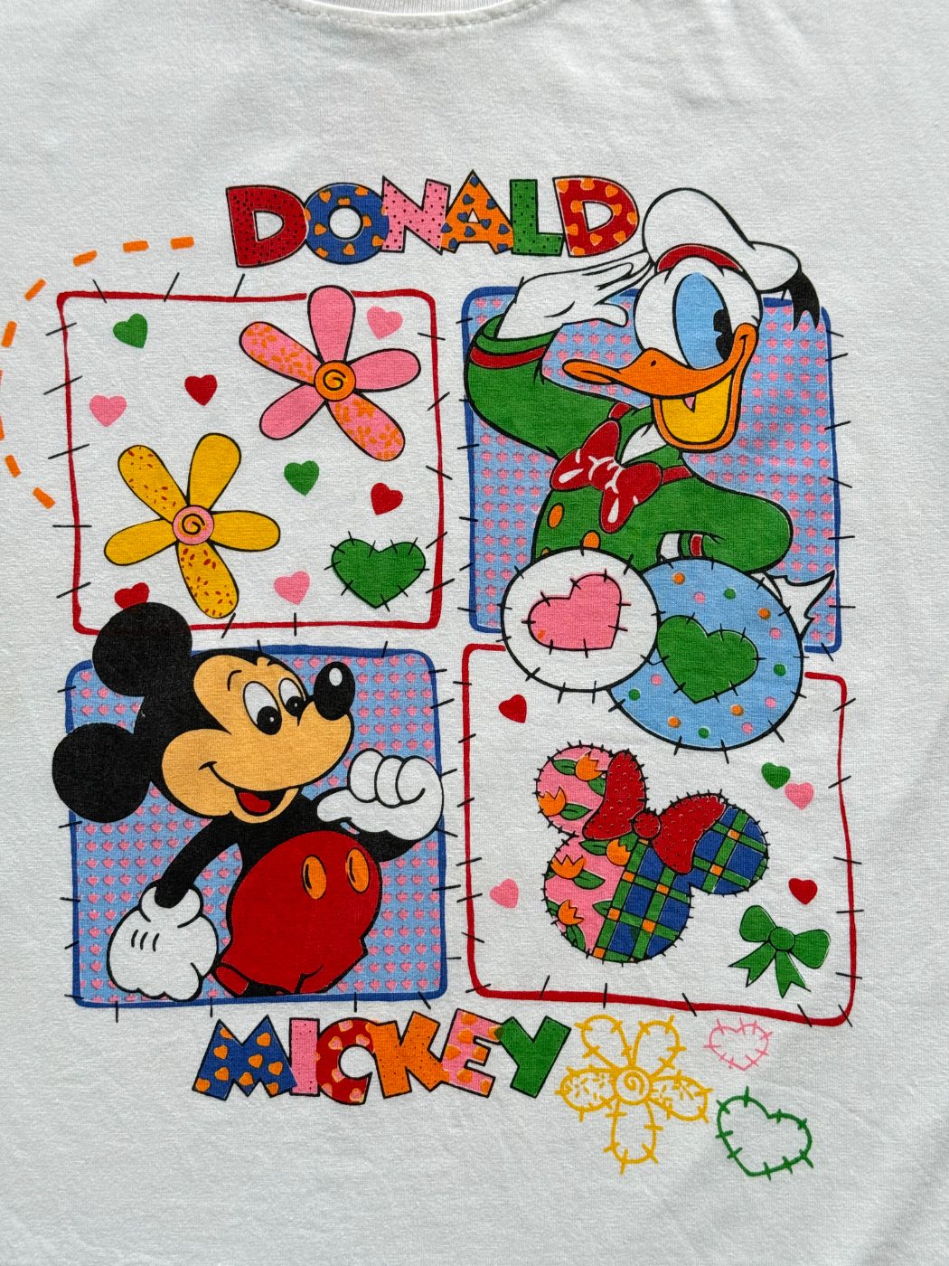 Disney Donald Duck & Mickey Mouse 90's Vintage Graphic Baby T-Shirt - Small