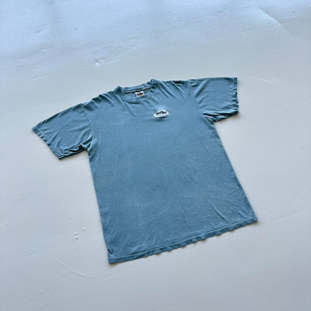 Pale Blue Over-dyed Hard Rock Memphis Vintage 90’s T-shirt - Large
