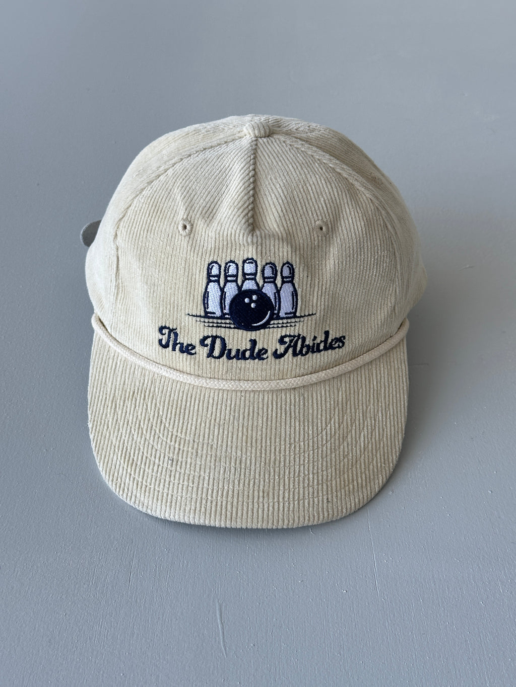Cream The Dude Abides The Big Lebowski Bowling SnapBack Trucker Cap