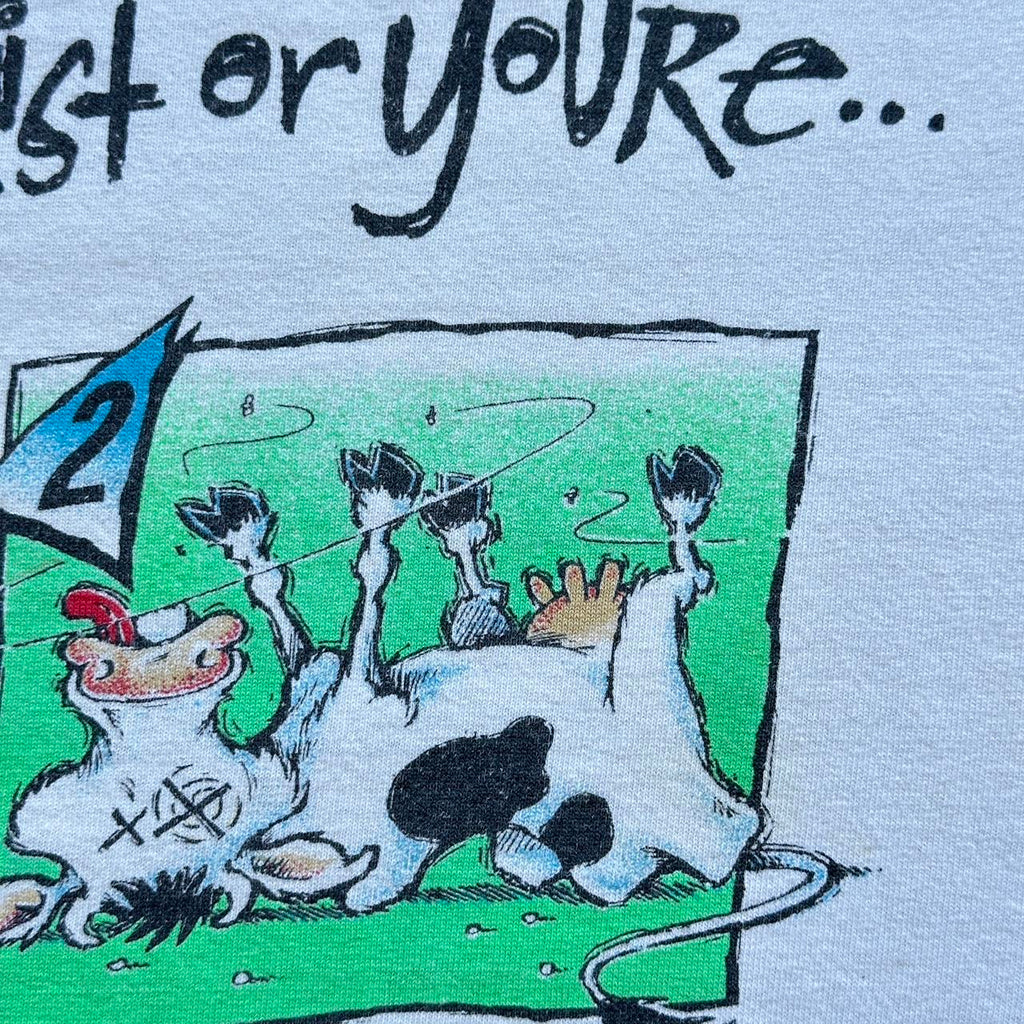 White 90s Religious Christ Vintage T-shirt - XL