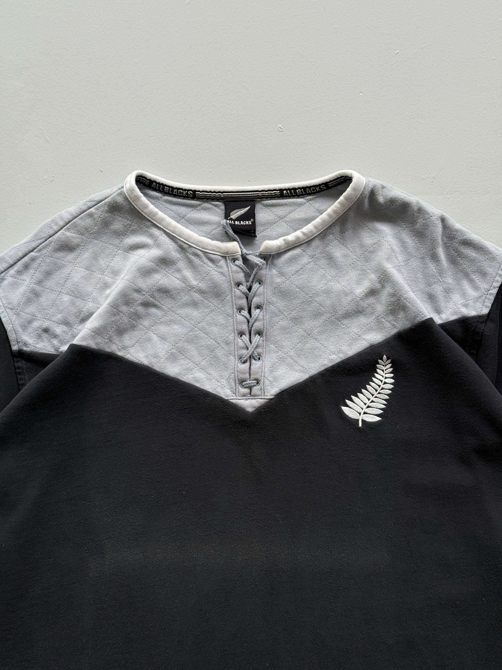 Black Adidas New Zealand 90's Vintage All Blacks Rugby Jersey - XXL