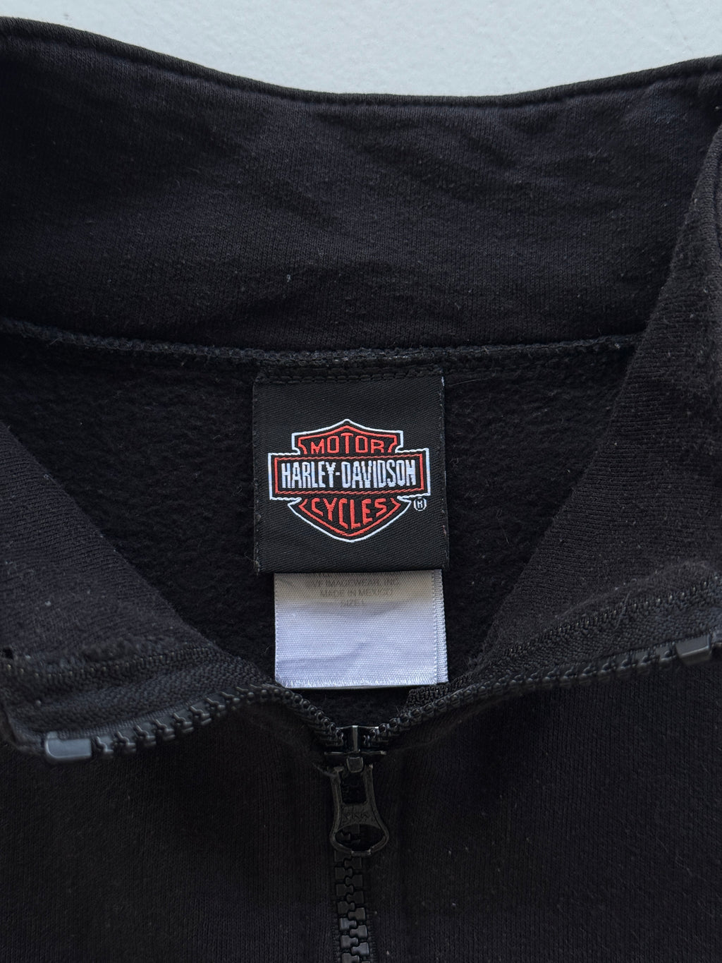 Harley Davidson Eagle Graphic Vintage Full Zip Sweatshirt - Large