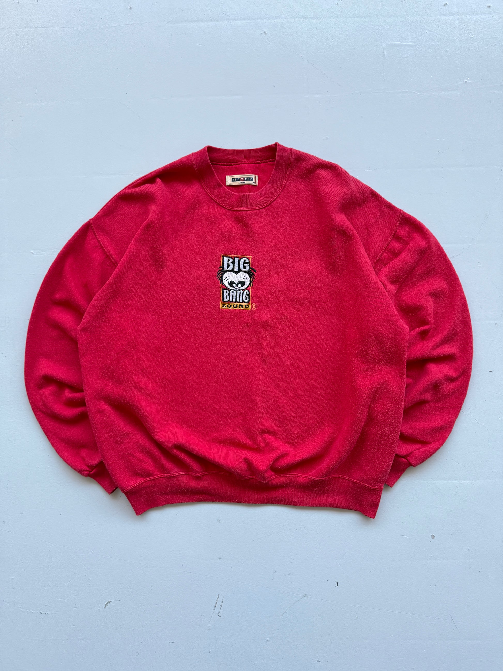 Red Big Bang 90's Vintage Rave Graphic Sweatshirt Jumper - XL