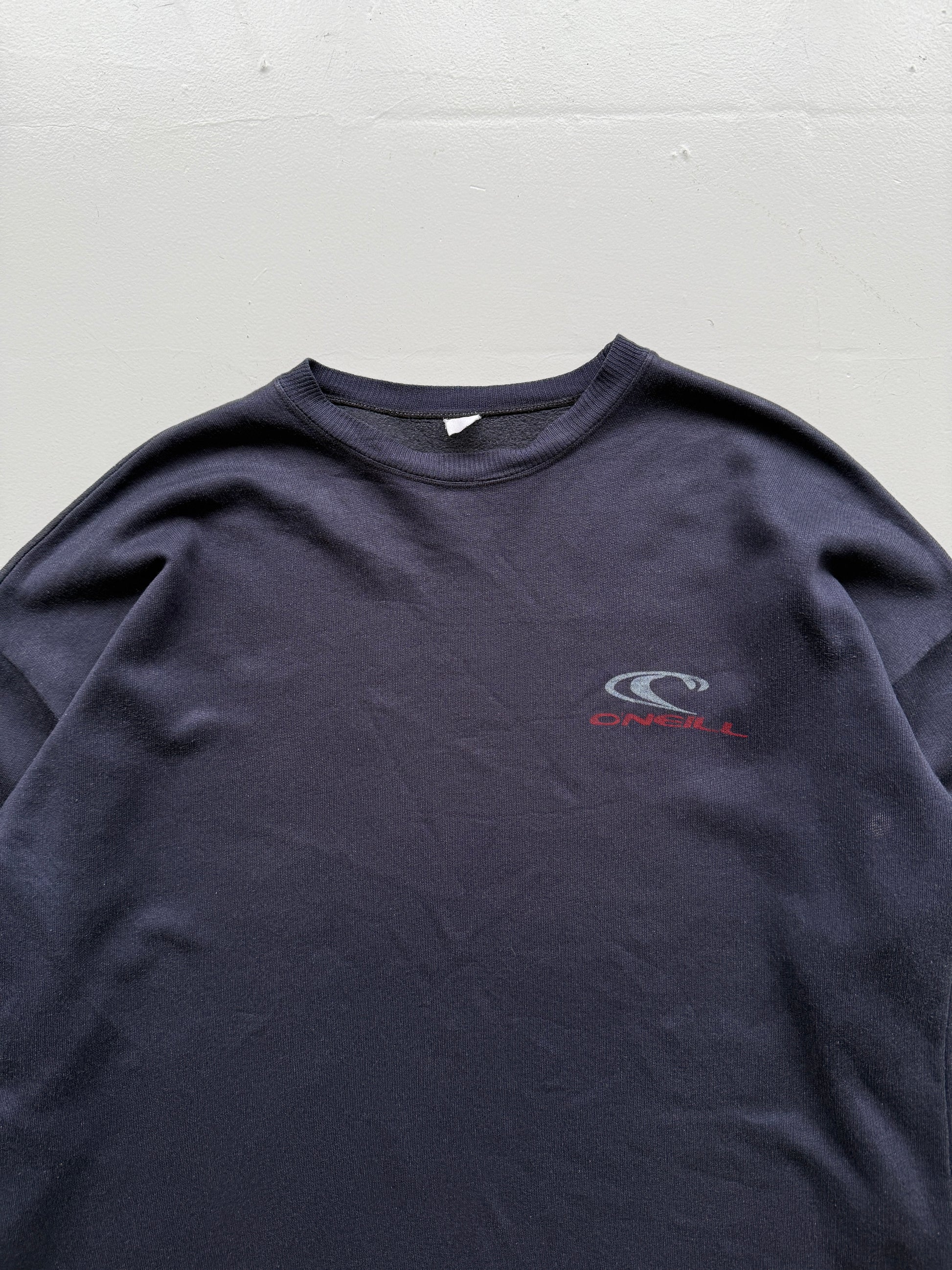 Navy Blue O'Neill 90's Vintage Surfer Graphic Sweatshirt Jumper - Large