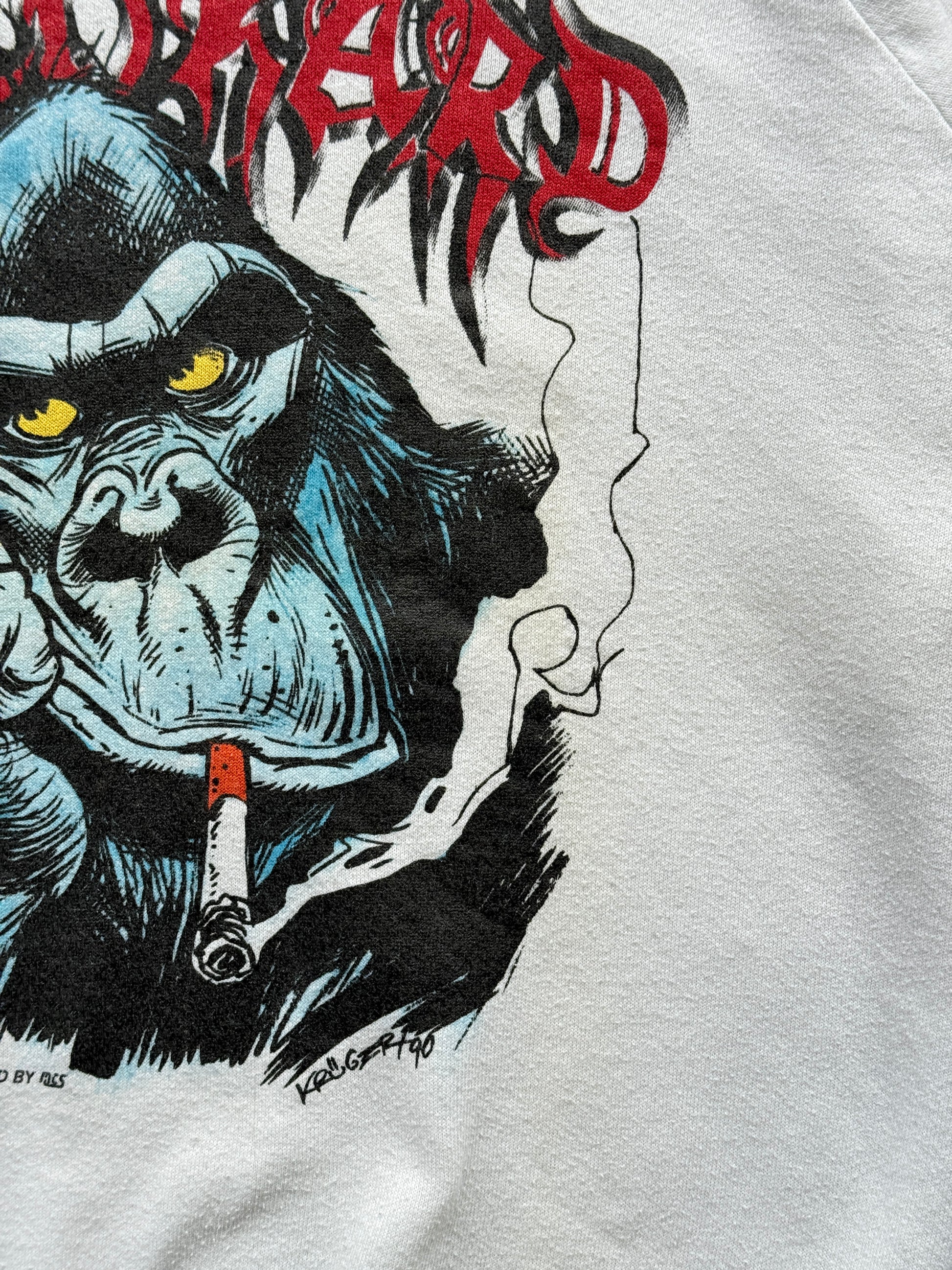 White Rare Tankard Metal Band Vintage Sweatshirt 90's Crewneck - Large